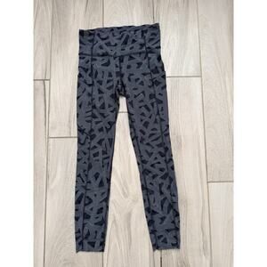 Lululemon Fast Free High Rise Crop Leggings Pants MultiColor Pockets W5BXSS BZ